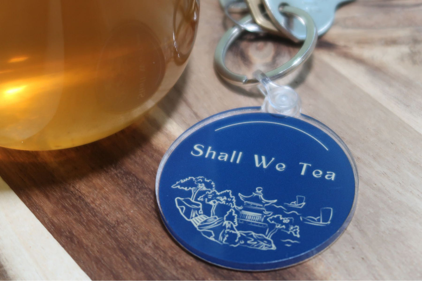 Shall We Tea Keychain