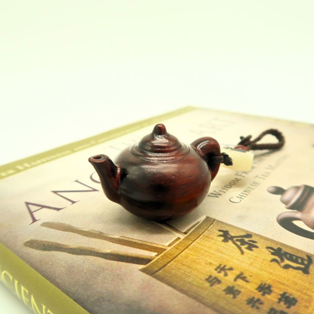 Wooden Teapot Keychain